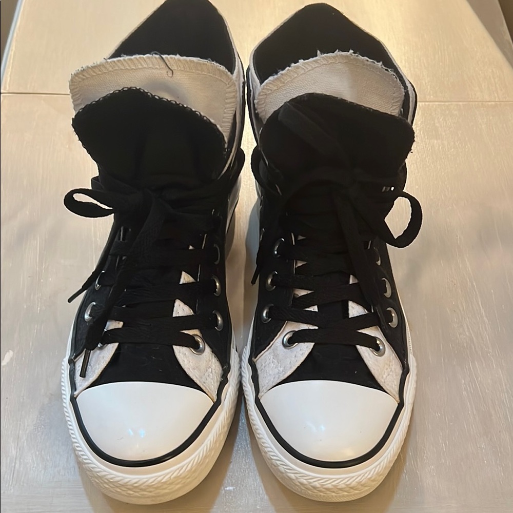 Converse Black and White High-Top Sneakers